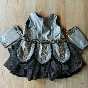 Warrior princess costume with arm cuffs